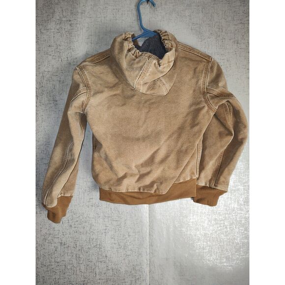 Carhartt Youth Brown Hooded Jacket Sz M - Picture 2 of 5